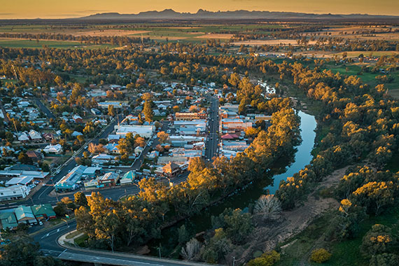 Aerial view of Gilgandra