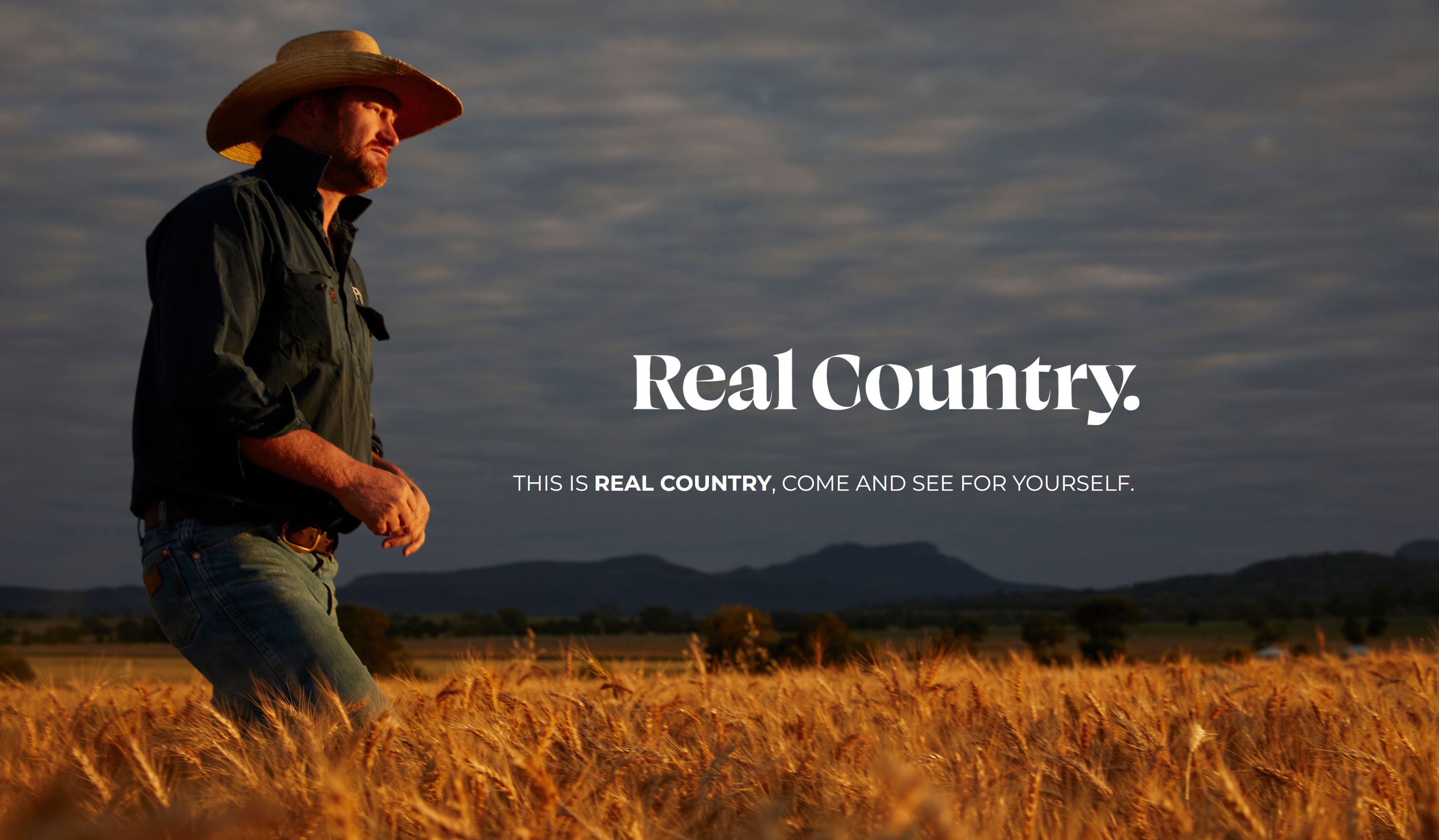 Man standing in wheat field